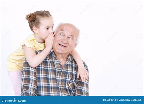 Grandfather With His Grand Daughter Stock Image Image Of Happy
