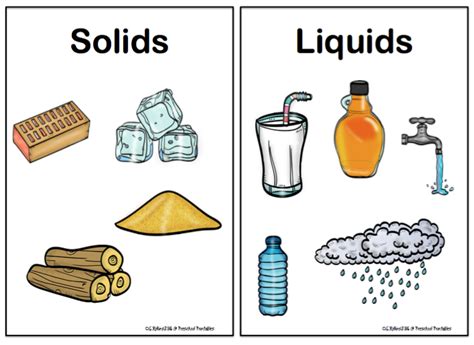 Printable Sorting Solids And Liquids
