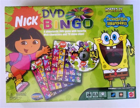 Nickelodeon Nick Dvd Bingo Board Game Spongebob Squarepants Nickelodeon