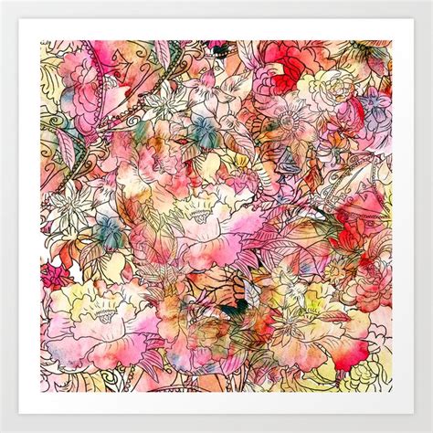Seamless background with colorful bouquets. Summer Flowers | Colorful Watercolor Floral Pattern ...