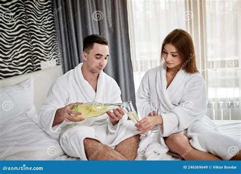 Beauty Spa Healthy Lifestyle Concept Beautiful Young Couple In