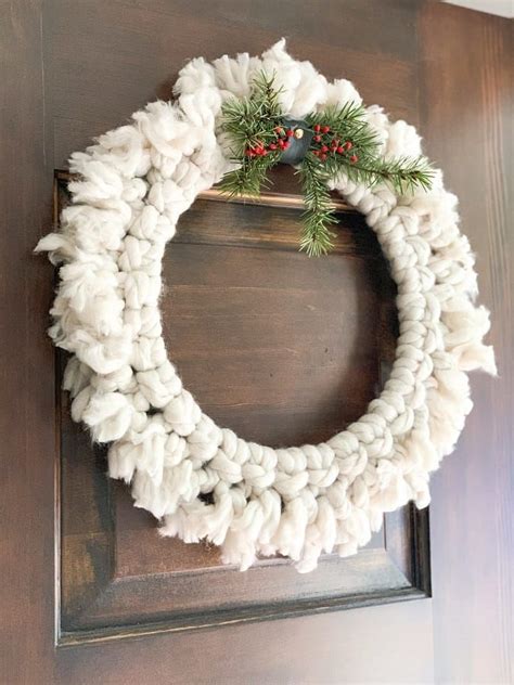 Easy Diy Boho Chunky Yarn Wreath Christmas Wreaths Diy Easy