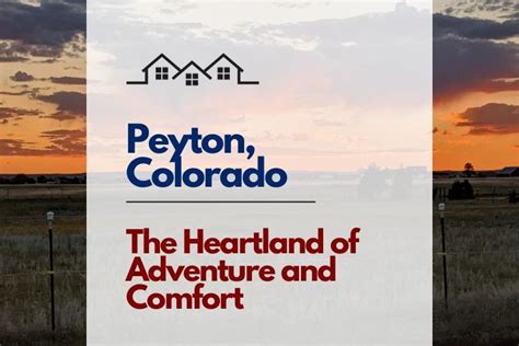 peyton colorado the heartland of adventure and comfort