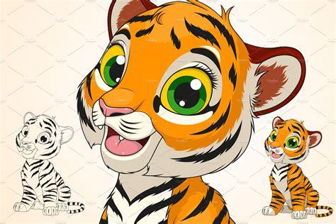 Cute Tiger Cartoon Face Free Template Ppt Premium Download 2020