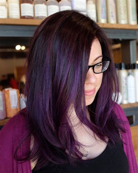 Nice 25 Dark Purple Hair Ideas That Will Tease And Splash Cheveux
