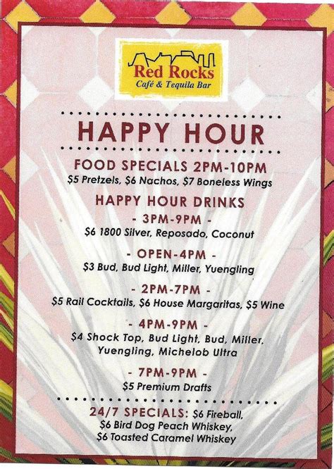 Best Happy Hours In Centreville Va Food And Drinks Happy Hour Menu