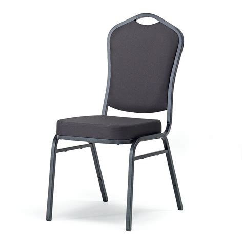 Stacking Restaurant Chair Chicago Black Fabric Black Aj Products