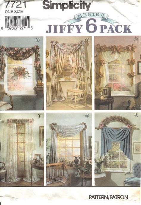 Simplicity Window Treatment Covering Curtains Drapes Home Decor Sewing