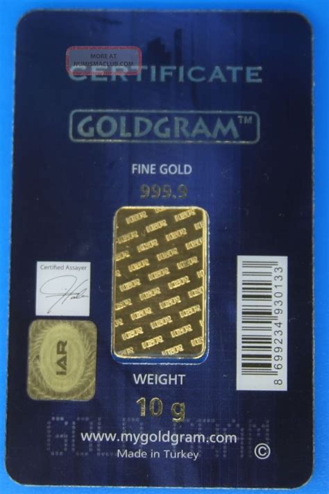 Igr Goldgram Fine Gold Bar 10 Grams