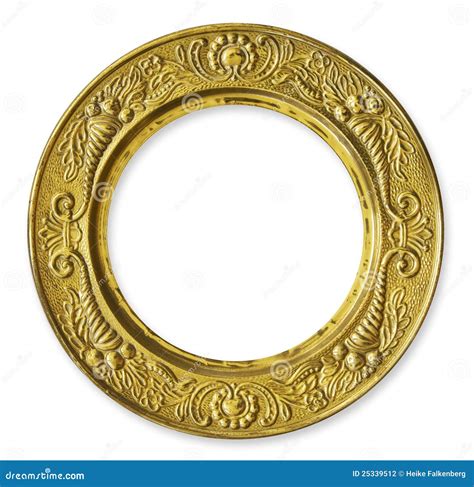 Gold Metal Circle Frame Stock Photo Image Of Isolated 25339512