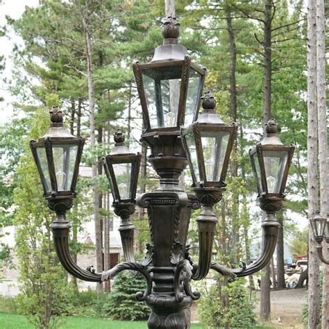 Large Ornate Bronze Outdoor Lamp Posts Irongate Garden Elements