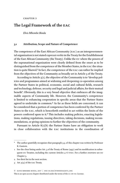 Free sample & template letters for writing to creditors. (PDF) The Legal Framework of the EAC