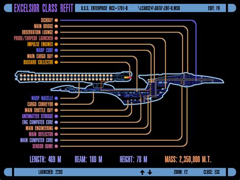 Icars Schematic Of The Excelsior Class Enterprise Ncc 1701 B Star