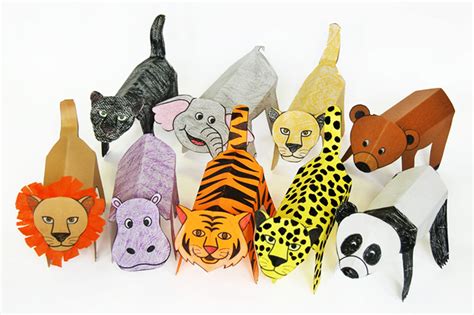 Folding Paper Zoo Animals Animal Crafts Paper Animals Zoo Animal Crafts