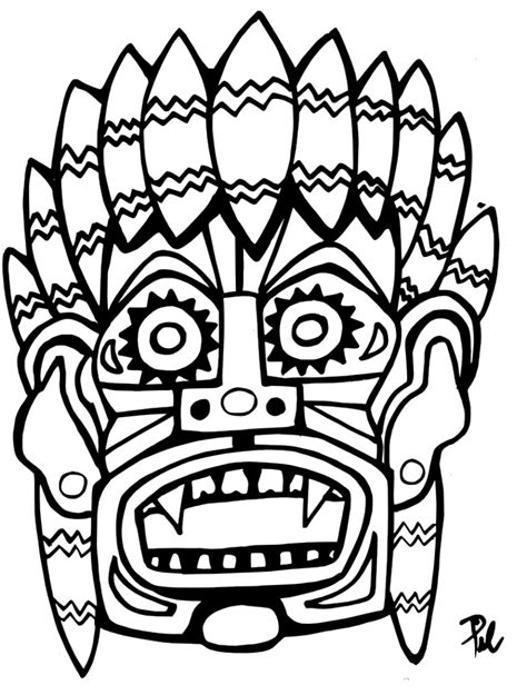 Dibujo Para Colorear De Los Mayas Kulturaupice