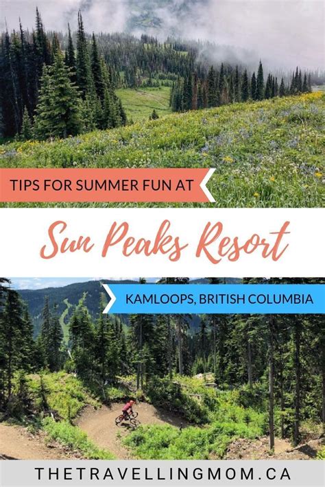 The Sun Peaks Resort In Kalops British Columbia With Text Overlay