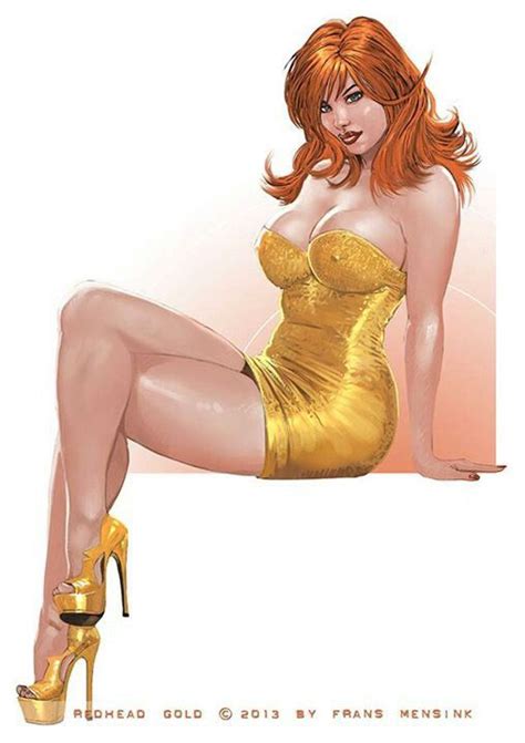 Redhead Gold Frans Mensink Pin Up Beauties Pinterest Redheads Gold And Posts