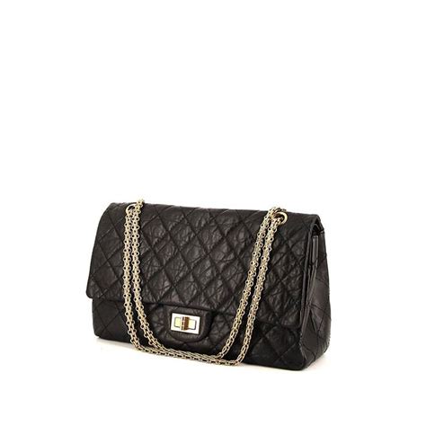 Sac à fermeture cordon agneau, résine & métal doré. Sac bandoulière Chanel 2.55 351607 | Collector Square