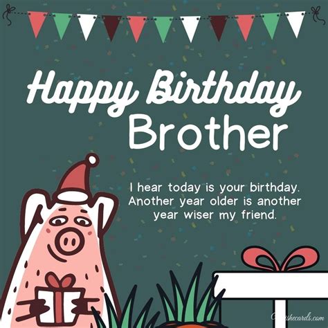 funny birthday card for brother