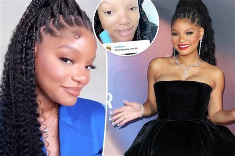 Halle Bailey Reacts To Fan Pointing Out Her ‘pregnancy Nose ‘leave Me The Hell Alone Video