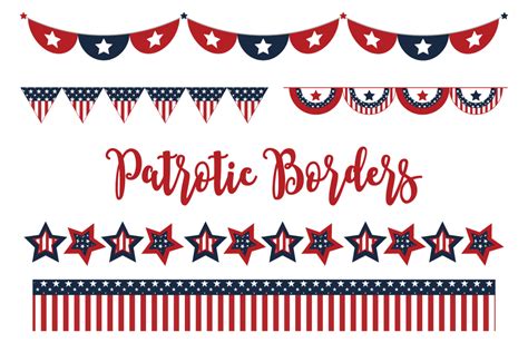 Patriotic Borders Clip Art Set