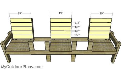 Triple Chair Bench With Table Plans Myoutdoorplans Free Woodworking