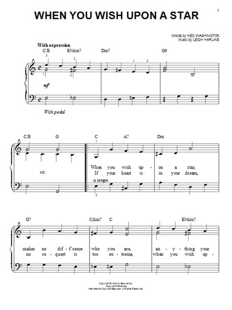 Leigh Harline When You Wish Upon A Star Sheet Music Pdf Notes Chords