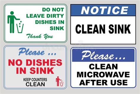 Clean Sticker Notices Stock Illustration Illustration Of Garbage