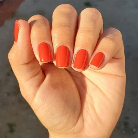 mari nail polish blog on instagram “ feelin poppy essie this creamy orange red nail