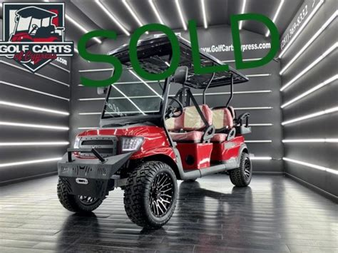 Golf Carts Of Cypress 2021 Electric Trojan Ev Red 6 Seater Alpha