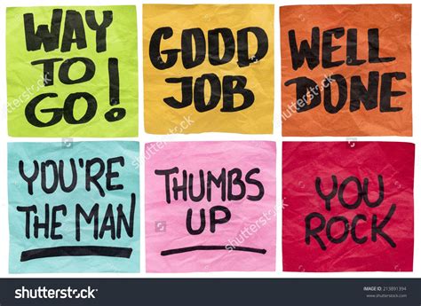 way to go good job well done you re the man thumbs up you rock a set of isolated sticky