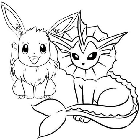 Pokemon Coloring Pages Eevee Evolutions All Evolves Into Sylveon When