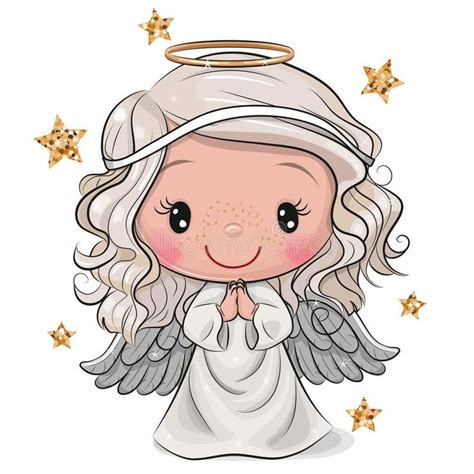Illustration About Cute Cartoon Christmas Angel Isolated On White