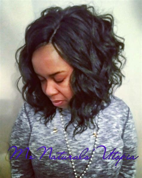 A Crochet Bob Using Kima Ocean Wave Naturalhairstyles African Braids