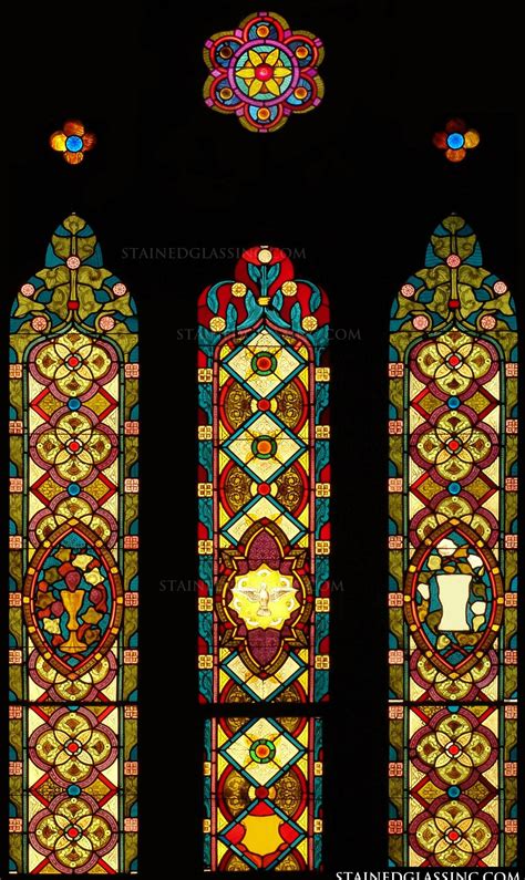 Christianity Symbols Religious Stained Glass Window