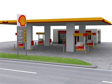 Shell Gas Station 3d Max