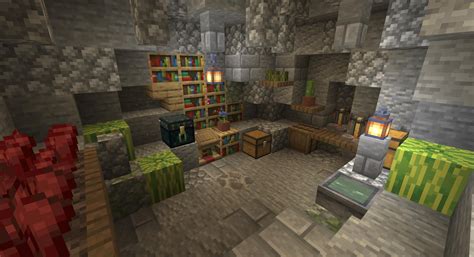 Made This Little Brewing Cave In My World Thoughts Rminecraft