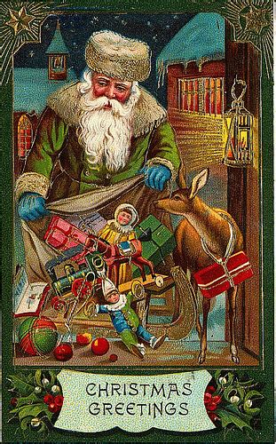 Vintage Christmas Santa Claus Postcard Free To Use In Your Flickr
