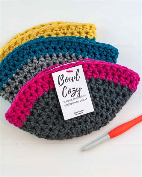 15 Minute Easy Crochet Bowl Cozy Free Pattern Winding Road Crochet