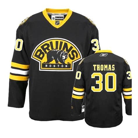 Reebok Edge Tim Thomas Boston Bruins Authentic Third Jersey Black