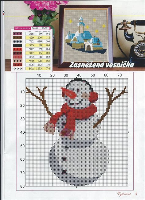 A of four cross stitch charts of santa and his helpers delivering christmas presents. Pin by Ela on Cross stitch - snowmen | Winter cross stitch ...