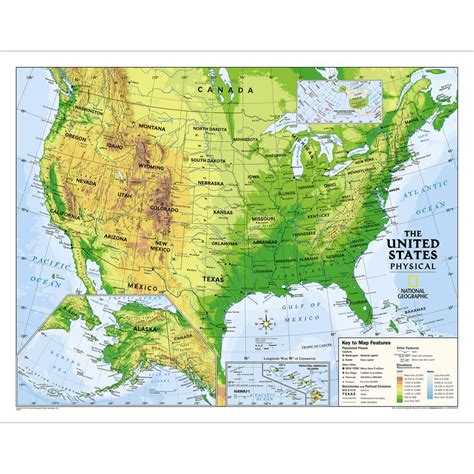Physical Map Of United States Maping Resources