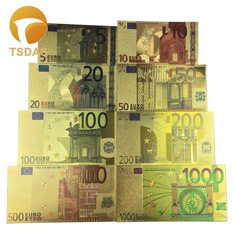Buy Free Shipping 8pcs Color Euro Banknotes Set