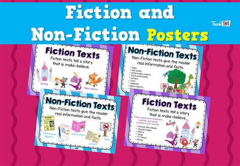 Fiction And Non Fiction Posters Teacher Resources And Classroom