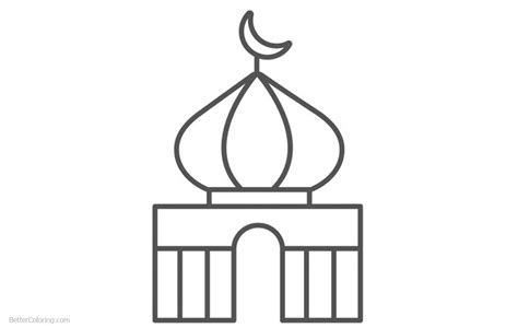 Ramadan Coloring Pages Muslim Mosque Free Printable Coloring Pages