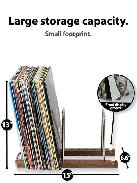 Buy Optage Audio Record Collection Holder 75 Lp Solid Walnut Vinyl