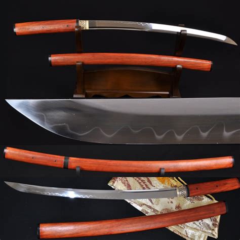 Japanese Samurai Sword Wakizashi Shirasaya Unokubi Zukuri Full Tang