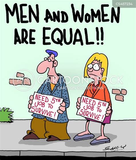 Gender Inequality Symbol Cartoon