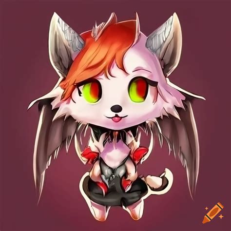 Chibi Fox Demon With Devil Horns And Wings On Craiyon