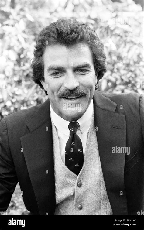 Tom Selleck Actor Photo Call London 2nd May 1985 Stock Photo Alamy